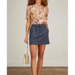 Apiece Apart Matam mini skirt navy blue medium M new nwt